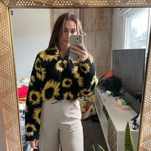 UO cropped sunflower sweater